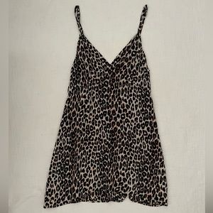 Reformation Short Babydoll Cheetah Leopard Dress